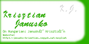 krisztian janusko business card